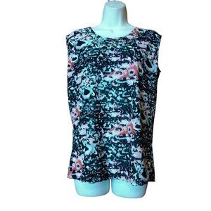 Emily Stacy Multicolored Embroidered Sleeveless Top Size Medium Pullover NWT